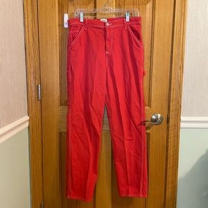 BDG High Waist Red Cargo Pants